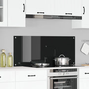 Retro cucina Nera 120x50x0.6 cm Vetro temperato