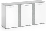 Credenza Novelli, Calcestruzzo, 40 x 80 cm con ante, adatto per riporre abiti e oggetti per la casa
