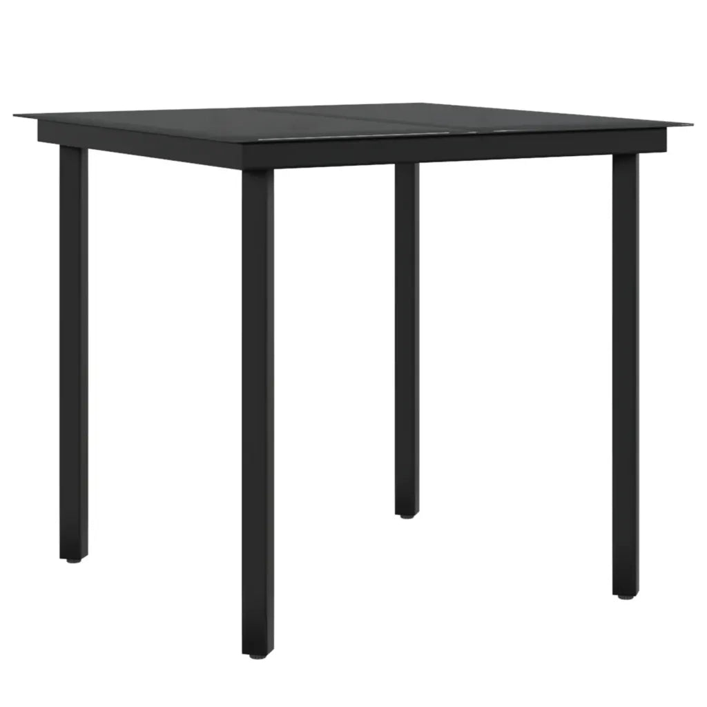 Set da Pranzo per Giardino 5 pz con Cuscini Nero cod mxl 39850