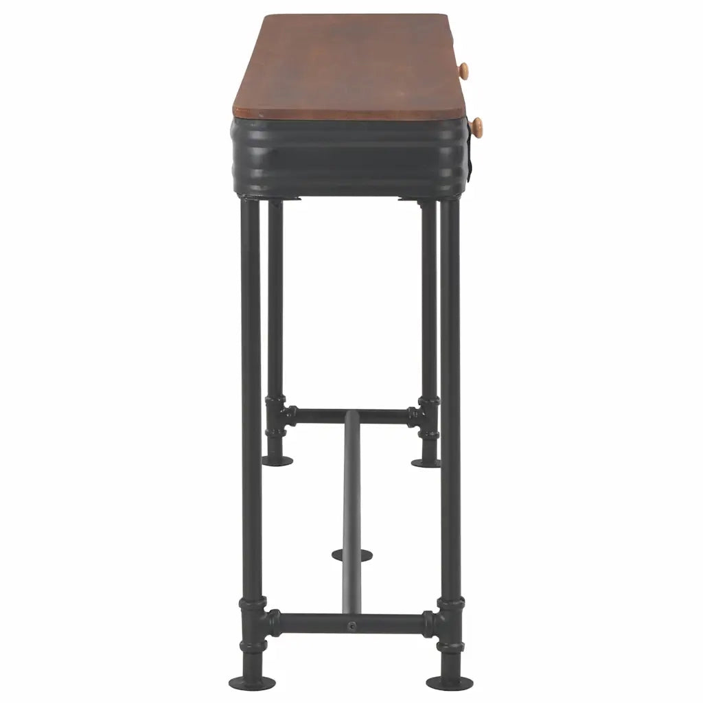 Tavolo Consolle 2 Cassetti 120x30x75 cm in Massello di Abete cod mxl 60851