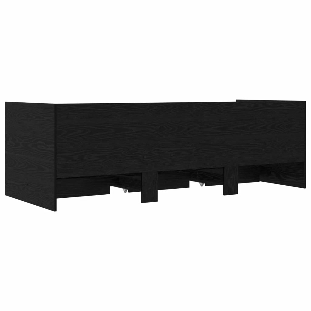 Telaio del letto con storage Rovere Nero 80 x 200 cm 3429635