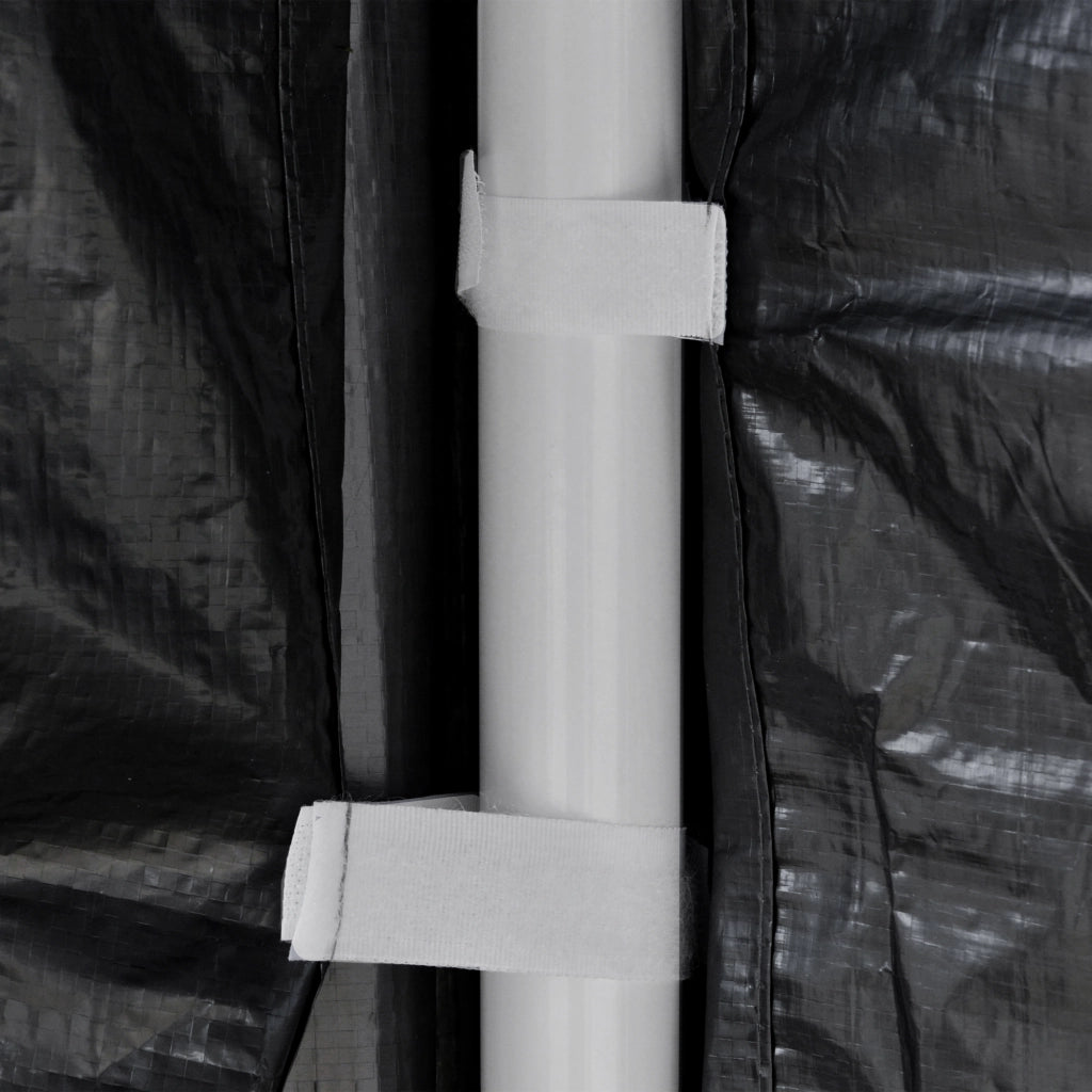 Tenda per feste gazebo 4x3 m padiglione giardino con pareti laterali a rete struttura metallica rivestimento PE colore grigio scuro ideale per feste ed eventi