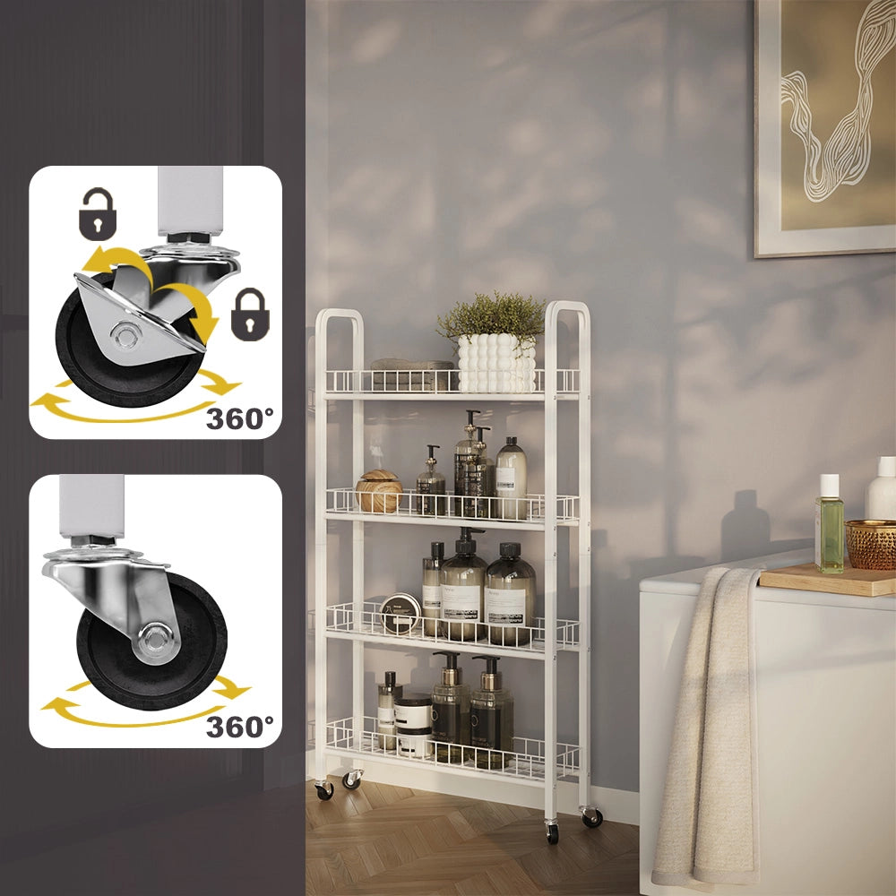 Vicco Piedistallo mobile Bianco 58 x 15 cm con 4 scomparti