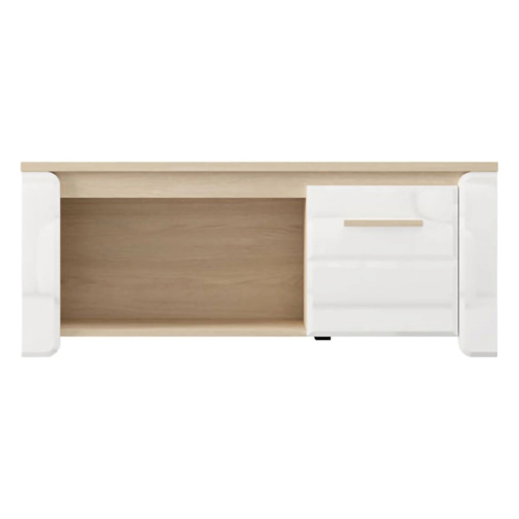 Niella, Tavolino da Salotto con Piedini, 120x55x50h cm Marrone Rovere