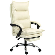 Sedia da Ufficio Ergonomica Reclinabile ¨C zephmum ¨C Beige con Poggiapiedi