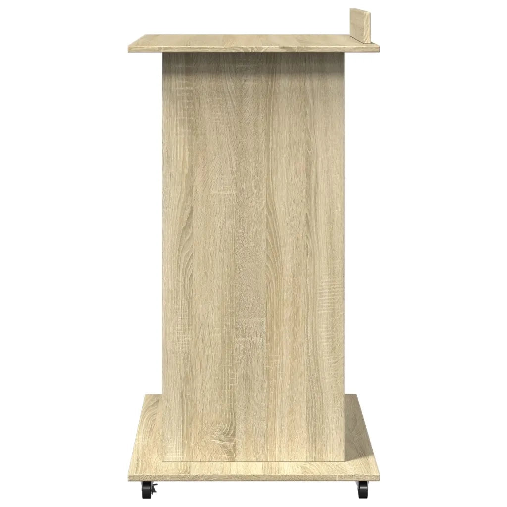 vidaXL Leggio con Ruote e Cassetto Sonoma 55x55x107 cm in Multistrato