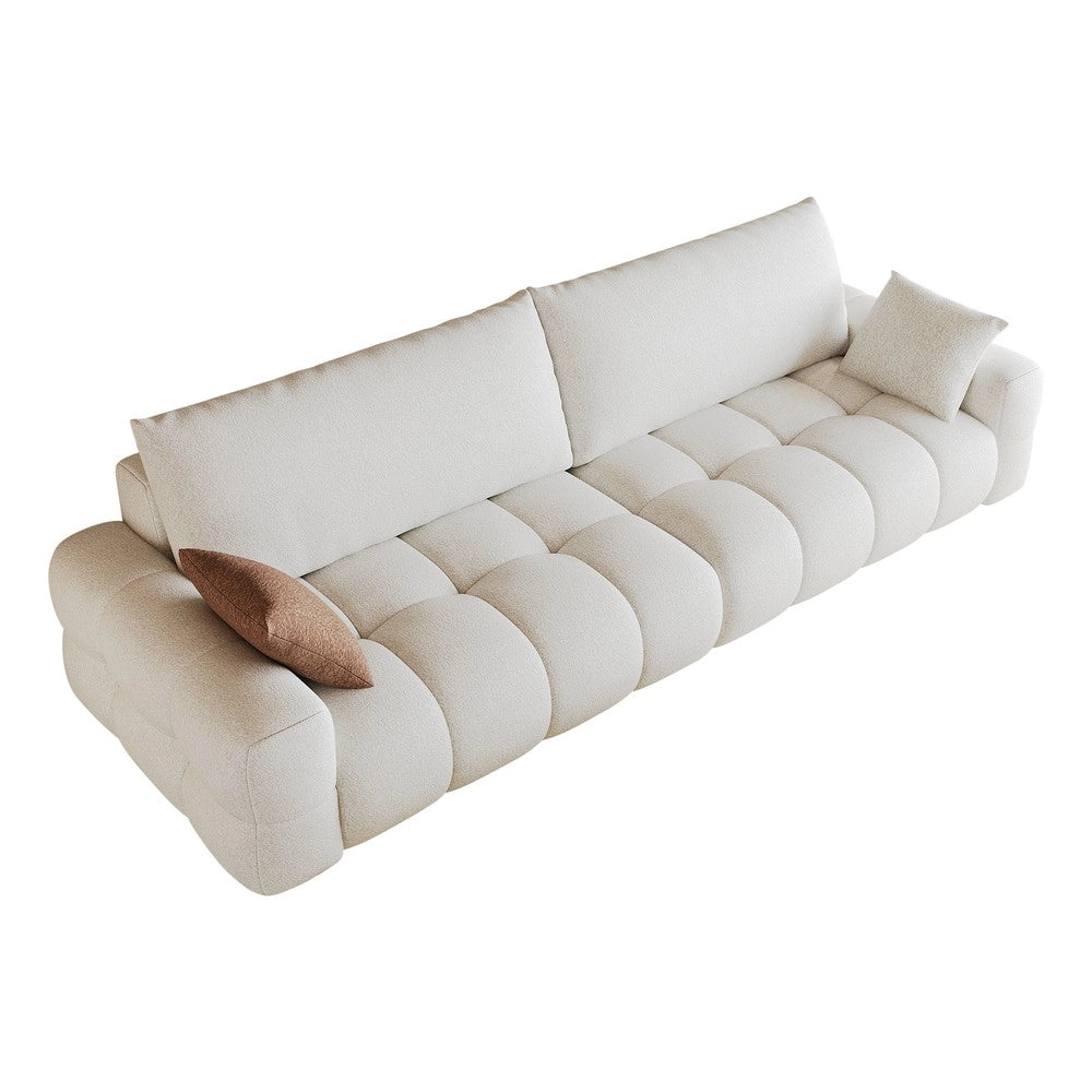 Divano Modulare in Tessuto ¨C Minimal ¨C Bianco, 260cm, senza montaggio