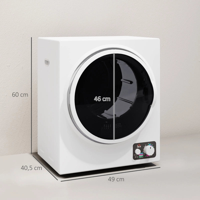 Mini asciugatrice da 4 kg con 4 programmi, 2 livelli di riscaldamento, sterilizzazione fino a 65¡æ, 850W per indumenti