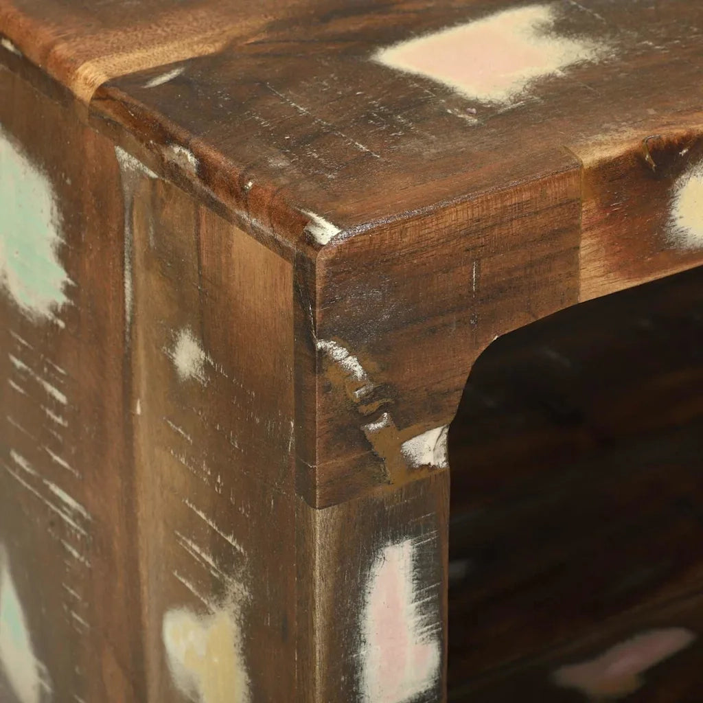 Tavolino da salotto 50 x 50 x 35 cm Legno Recuperato Massello 4104531