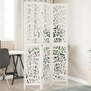 Divisorio Ambienti | Divider per stanze | Paravento 3Pannelli Bianco Legno Massello di Paulownia