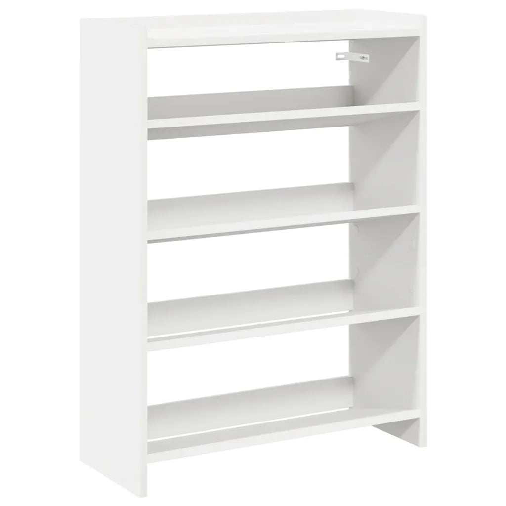 Scarpiera Bianca 60x25x81 cm in Legno Multistrato 859878