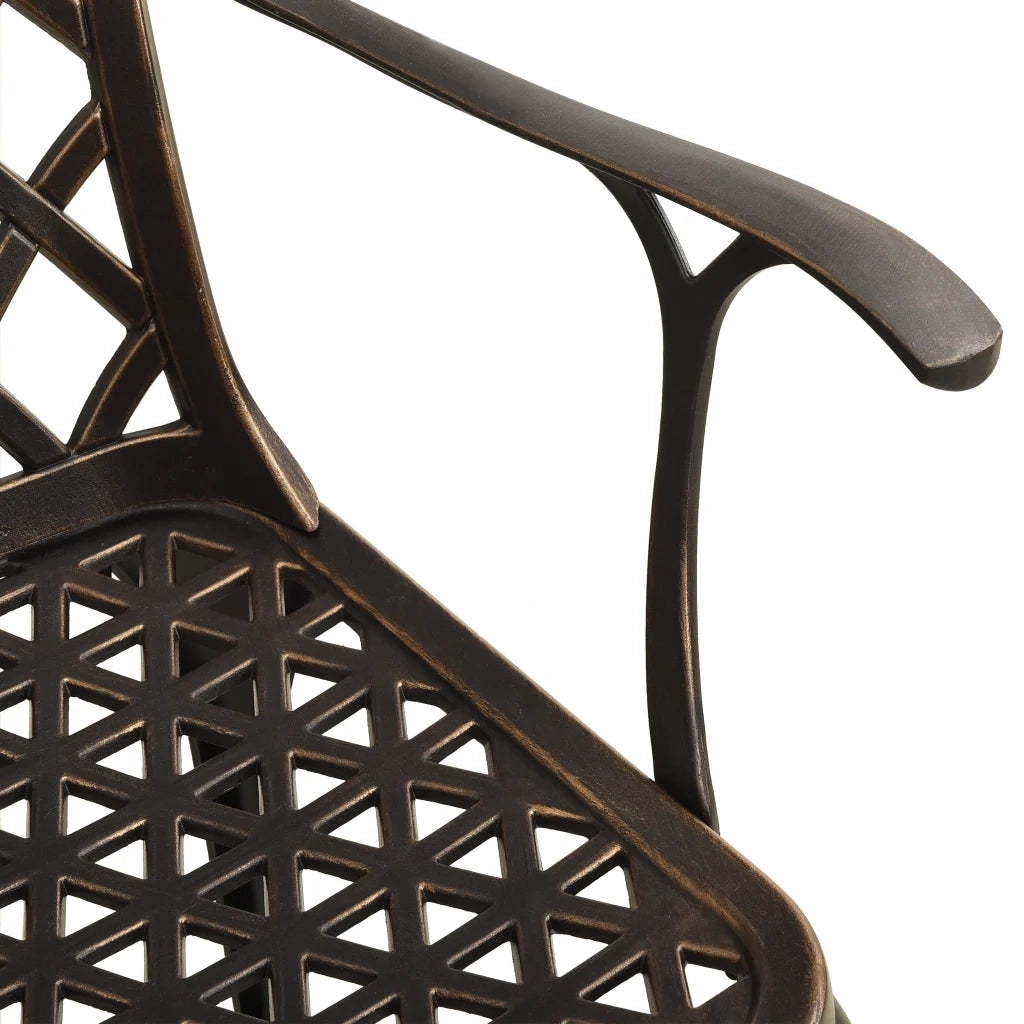 Set da BistrÃ² 3 pz Bronzo in Alluminio Pressofuso