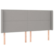 Testiera | Testata ad Orecchio Grigio Chiaro 183x16x118/128 cm in Tessuto