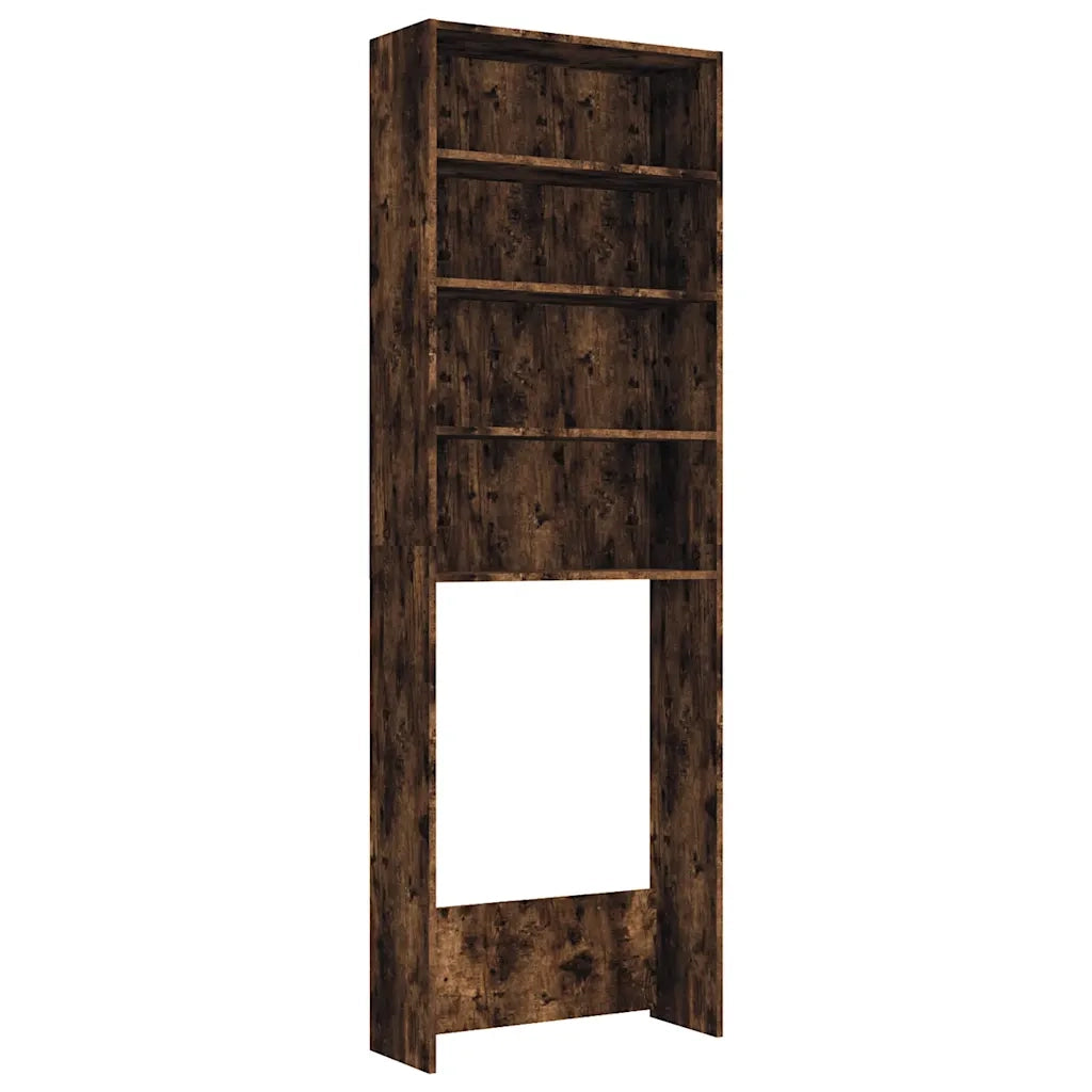 Mobile per Lavatrice Rovere Fumo 64x24x190 cm 815951