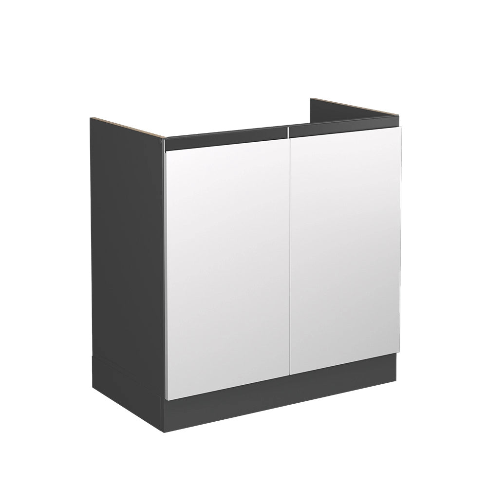 Vicco Mobile lavello cucina Bianco 80 cm Forma a J, senza piano di lavoro