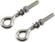 Occhiello in acciaio inossidabile 304 16mm - 2 pezzi - con dado/anello - duraturo/corrosione resistente - adatto per interni/esterni - occhiello a molla