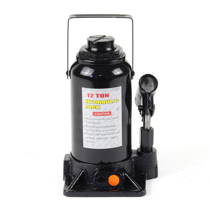 Cric a bottiglia da 12 t abbassamento lento 215-400 mm Martinetto idraulico