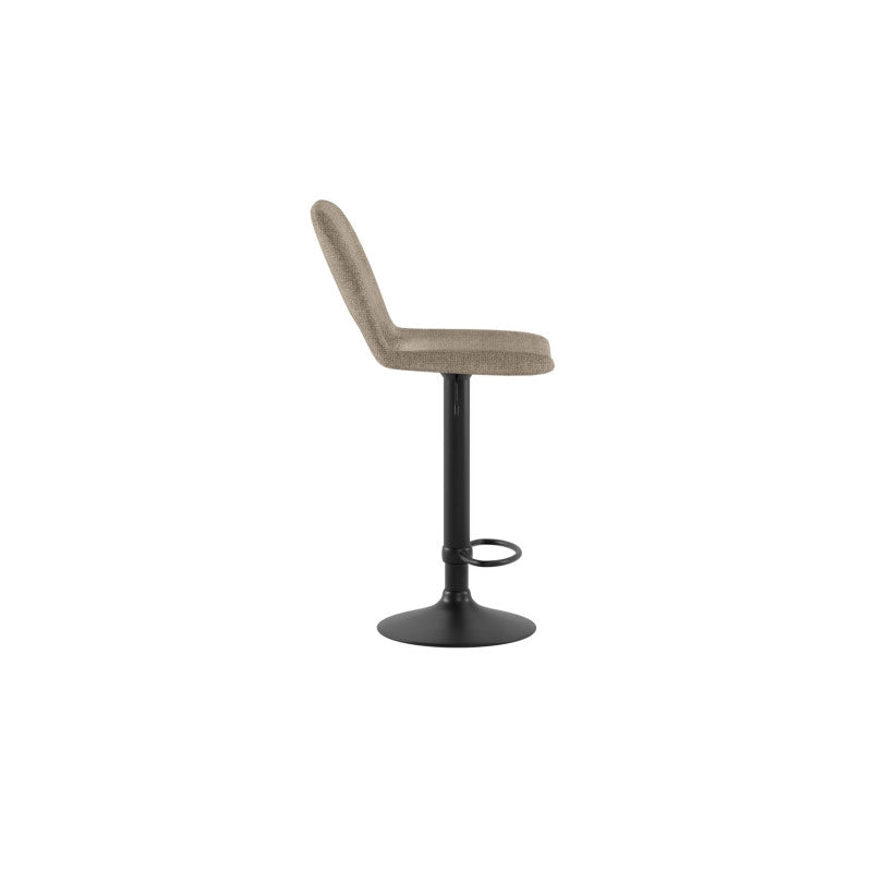 Sgabello con alzata a GAS rivestito in tessuto easy-clean Gambe metallo verniciato Alex 45cm X 52cm H 88,5/103,5cm Sto..