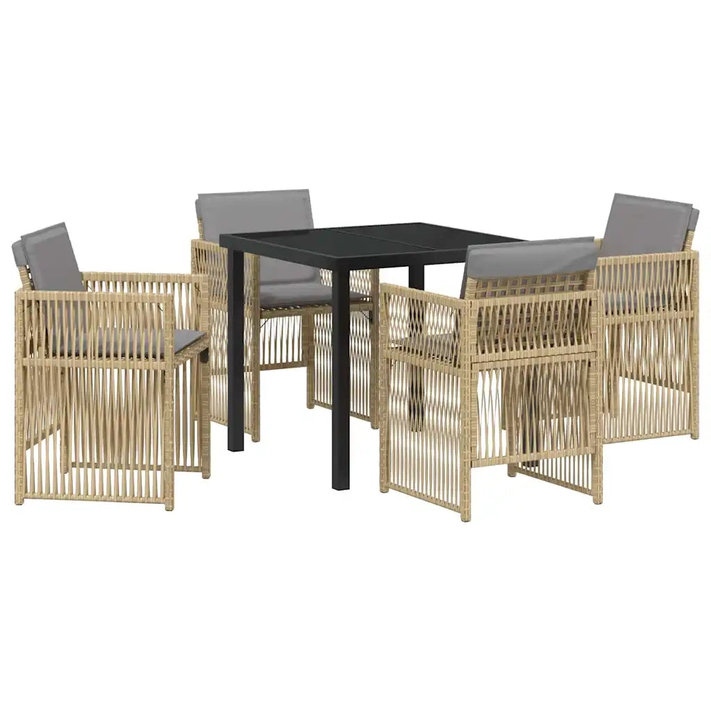 Set da Pranzo per Giardino 5 pcs Beige 3380669