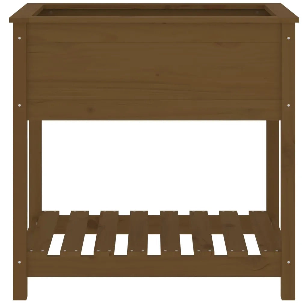 Fioriera | Cassetta per fiori | Vaso con Mensola Ambra 82,5x54x81 cm in Legno Massello Pino