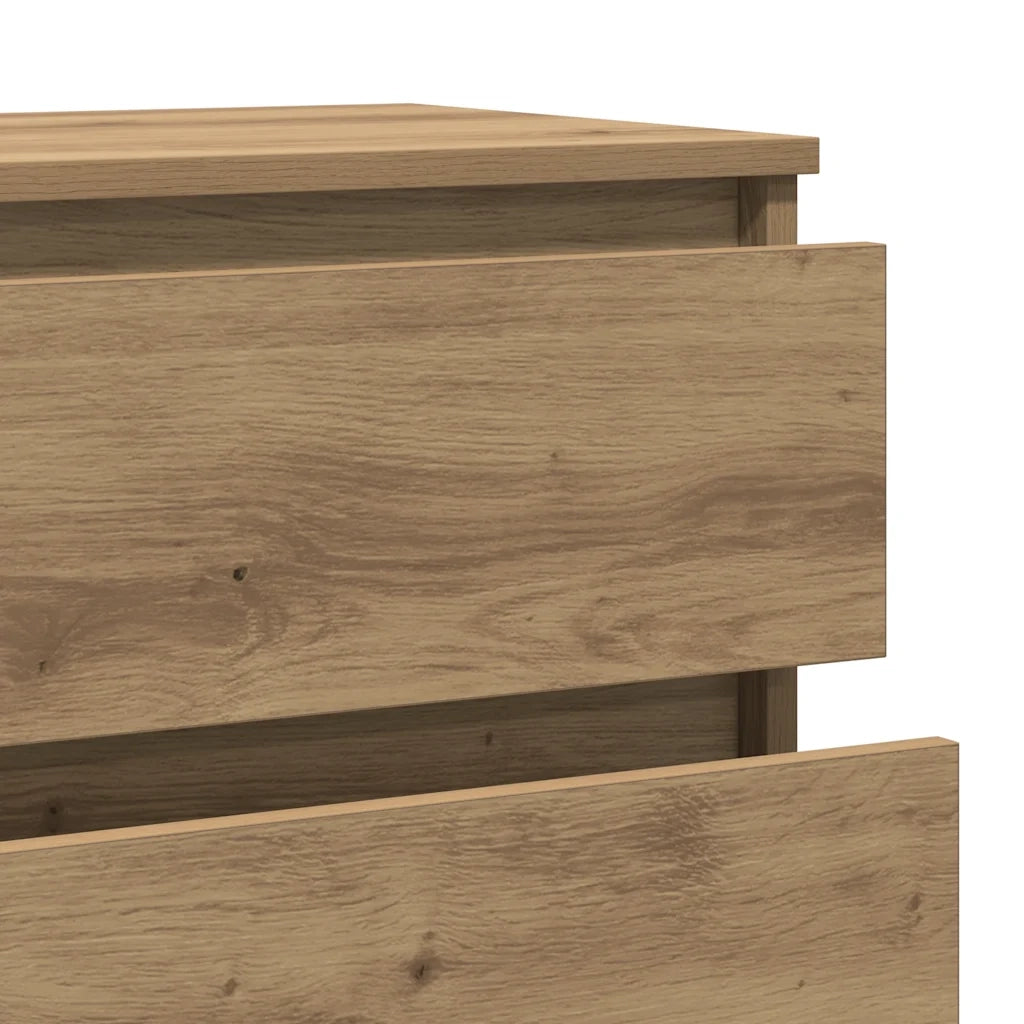 Cassettiera Rovere Artigianale 60x36x103cm in Legno Multistrato
