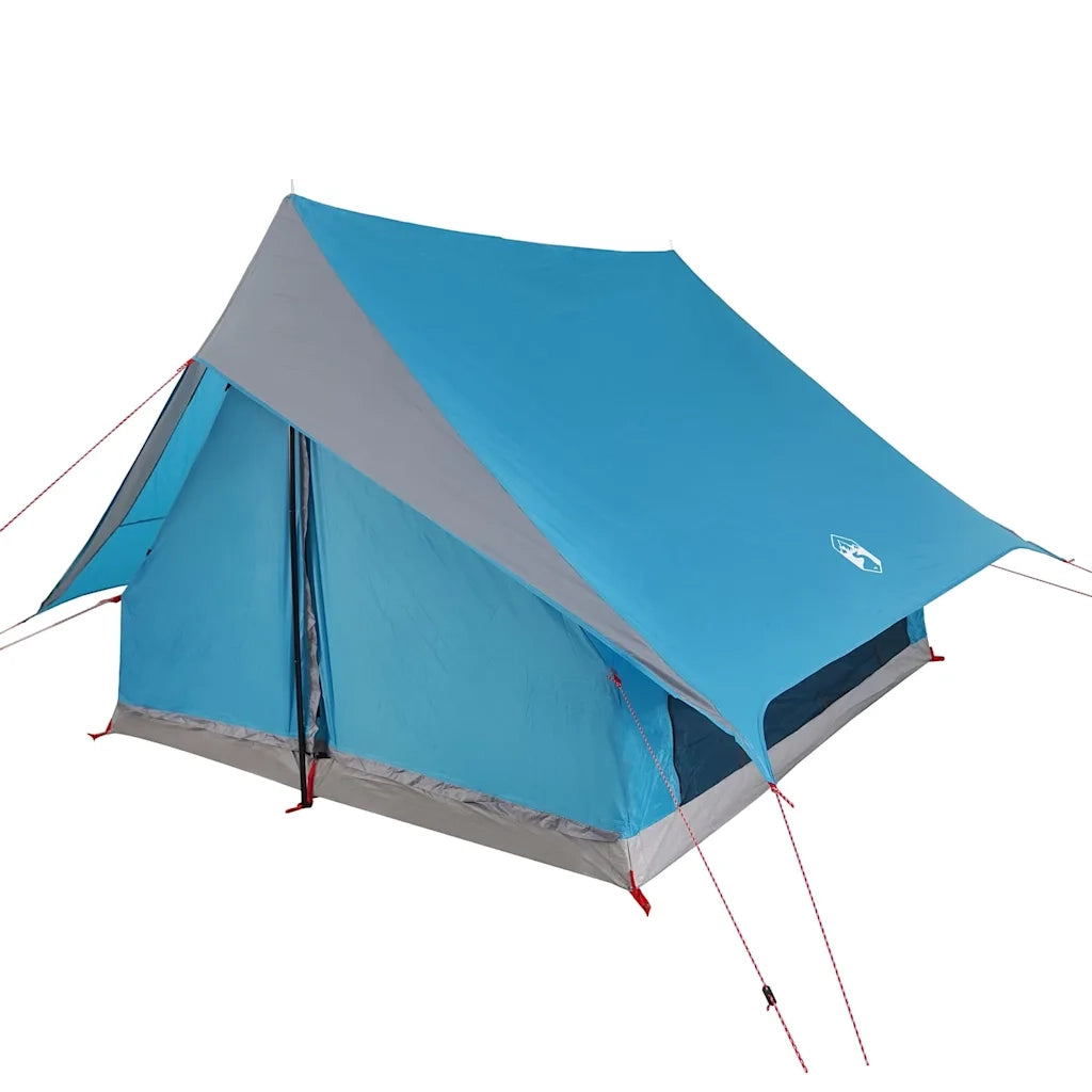 Tenda Familiare con tetto-Tenda da campeggio Blu e Grigio 256 x 256 x 185 cm