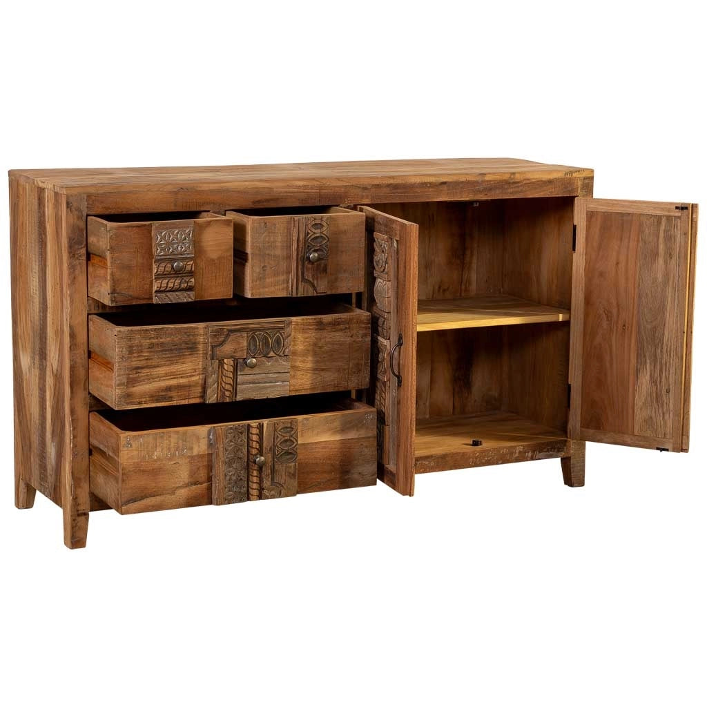 Credenza in legno naturale 150x43x88