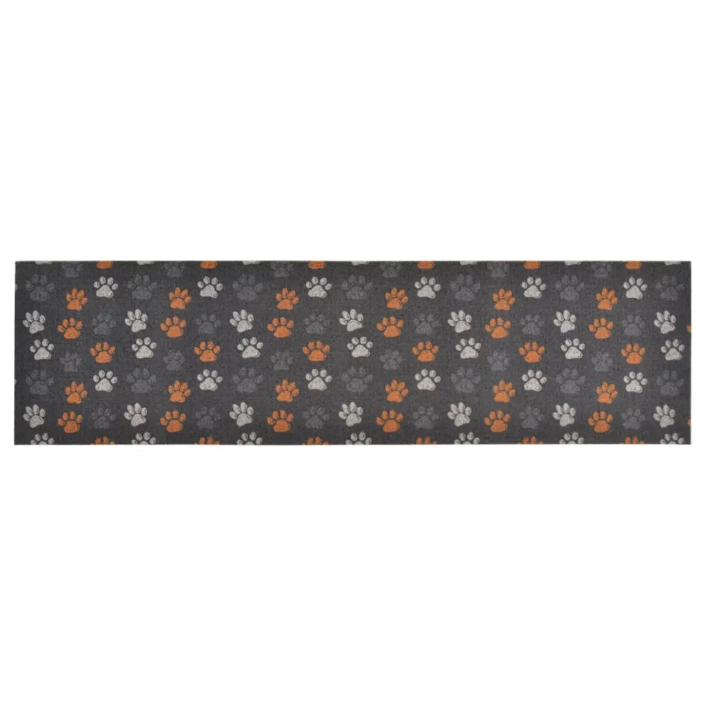 Tappeto da Cucina Lavabile Zampe 45x150 cm Velluto 136573