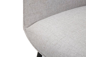 Set 2 Sedie Vicenza 58x85,5x63 cm in Tessuto Grigio/Nero