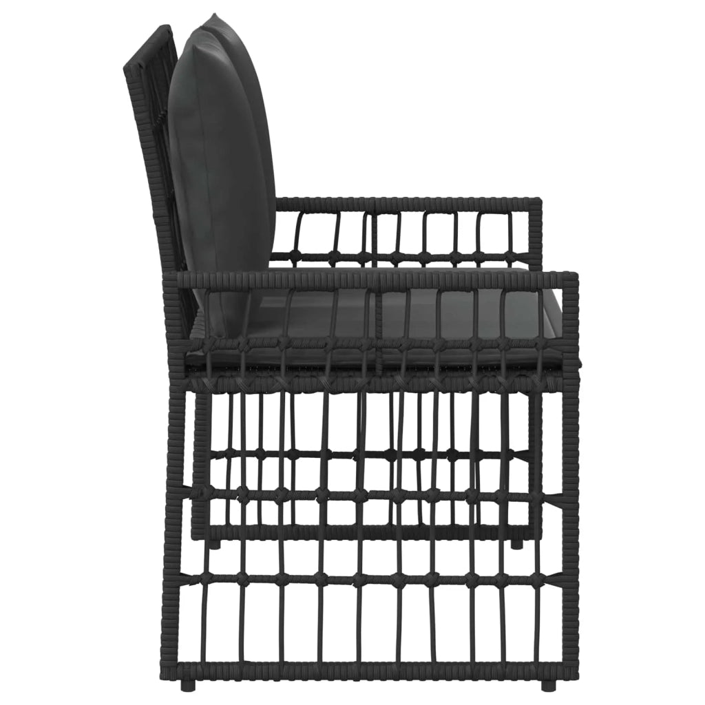 Panchina da esterno Nero e Grigio scuro 116 x 55 x 82 cm 42025142