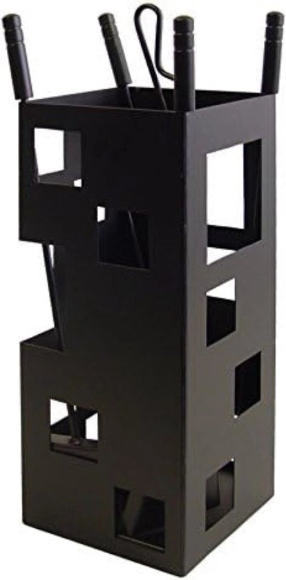 Set per camino in legno - Set per camino - Set per camino - Set per camino in nero - Set per camino per camino aperto