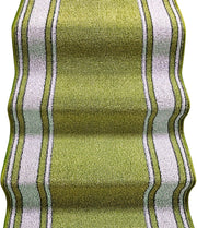Tappeto Scala Passatoia Ingresso Corsia Scale Antiscivolo Stile Classico Verde 67x350 cm