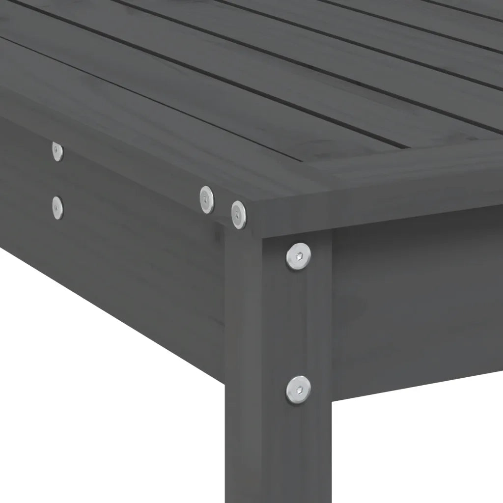 Set Bar da Giardino 5 pz | Set Salotto da Giardino Grigio in Legno Massello di Pino