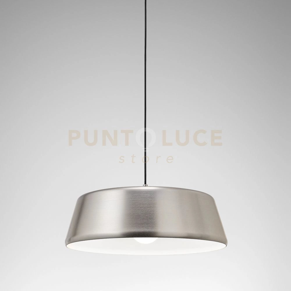 BLANCA S/P - LAMPADARIO A SOSPENSIONE NICKEL 1 LUCE ATTACCO E27 IN ALLUMINIO  D.50CM
