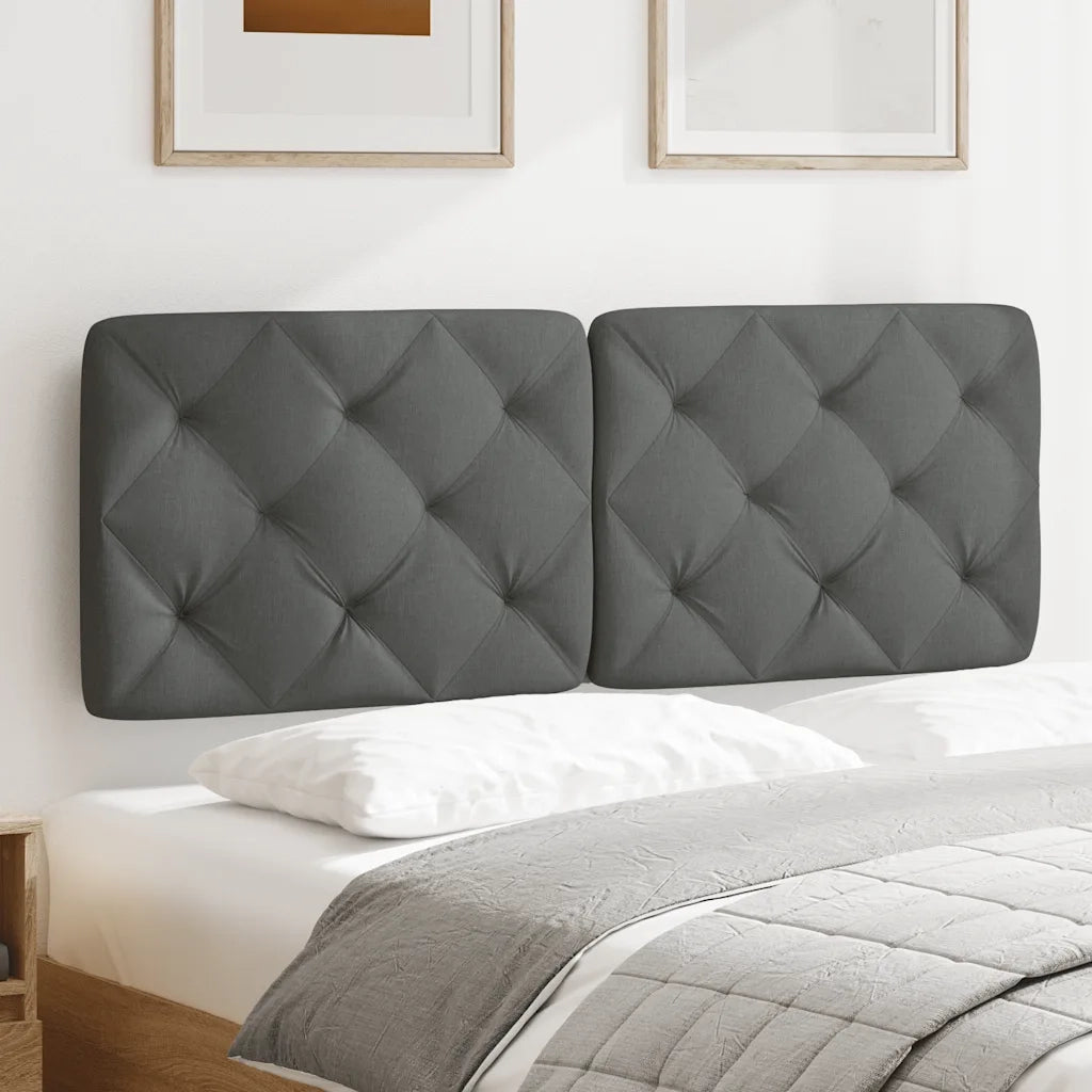 Cuscino Testiera Grigio Scuro 120 cm in Tessuto CFW8140134
