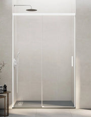 Porta doccia scorrevole 1+1 THALASSA (BASIC) 170 cm Profilo Bianco vetro trasparente