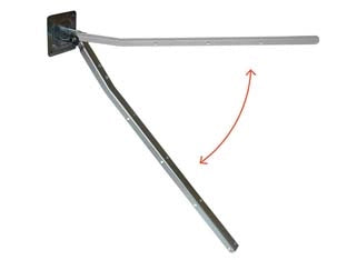 STENDIBIANCHERIA PIEGHEVOLE DA MURO IN ACCIAIO ZINCATO- - cm.58x3x1,5 - 1 coppia