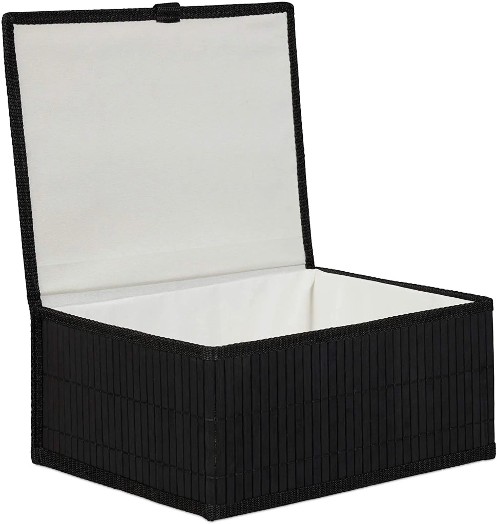 Set di 3 cestini portaoggetti/cestini decorativi in ​​bambù nero 13_0002491_2