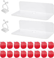 Wandrek Premium - Supporte da parete oscillante con chiodi fissi - presentazione standard - autoadesivo - per soggiorno e cucina - set da 2 pezzi