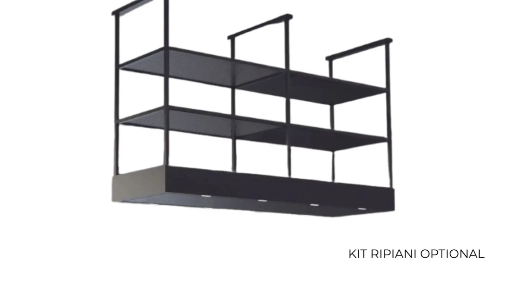 CAPPA MENSOLA ISOLA cm 146X54 - Nera - 900 m3/h