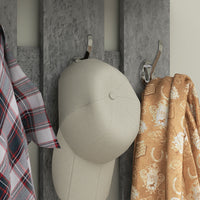 Mobile Guardaroba per Ingresso con Specchio Appendiabiti e Scarpiera Regolabile Grigio