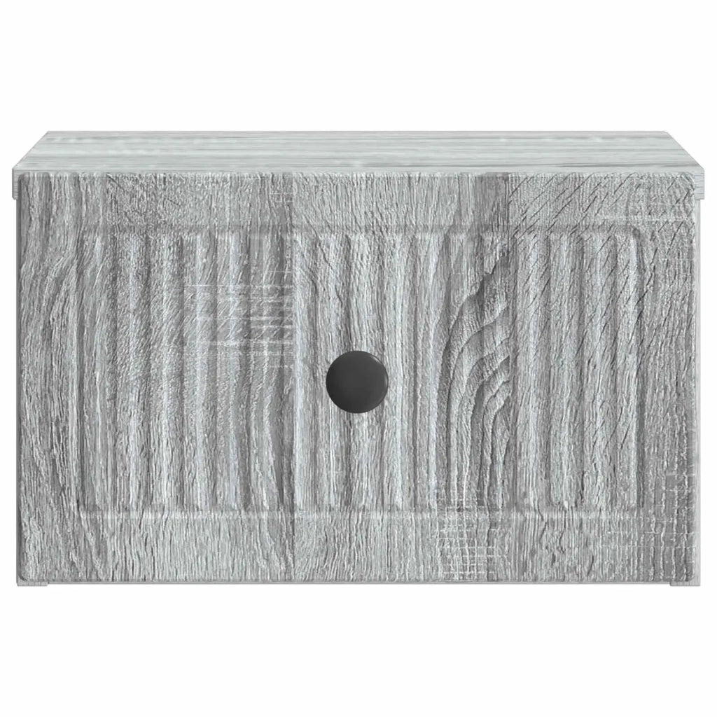 Mobiletto da notte a muro 2 pcs Grigio Sonoma 33 x 34,5 x 20 cm 897928