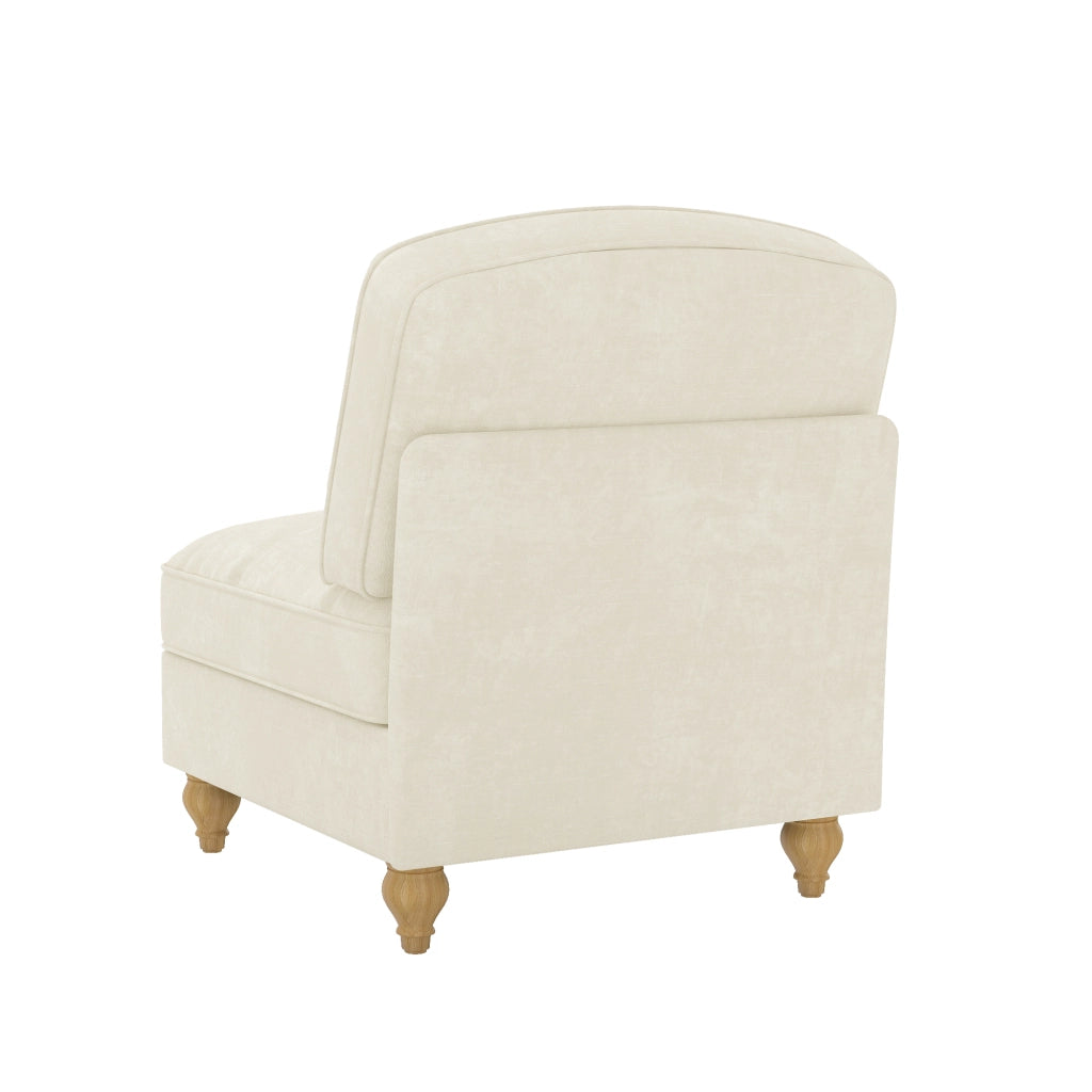 SOFA in Chenille Bianco con cuscino 79x75x23 cm