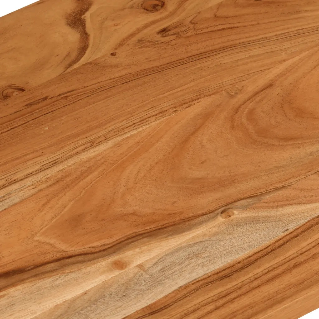 Piano Scrivania 110x80x2,5cm Rettangolare Legno Massello Acacia 370176