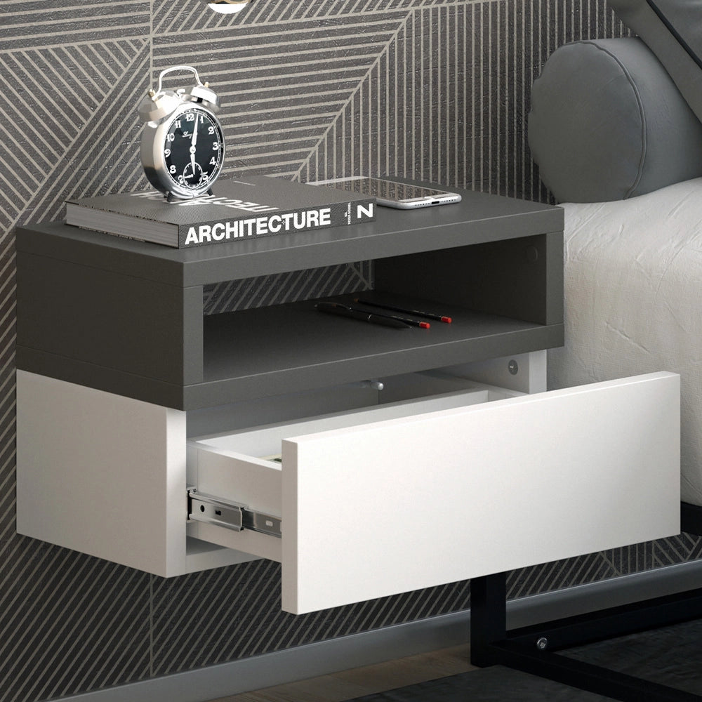 Vicco Comodino camera da letto Antracite 45 x 28 cm Set di 2