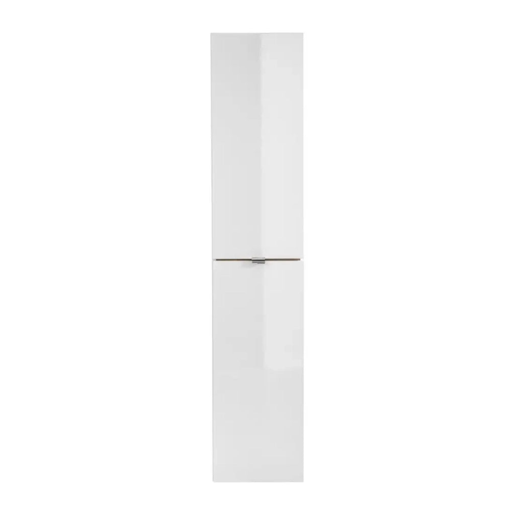 Colonna bagno NALYA 170 cm – Bianco lucido e rovere chiaro – Mobile sospeso