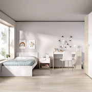 Winnemu, Composizione Camera da Letto 2 Cassetti, 195x96x68h cm Bianco