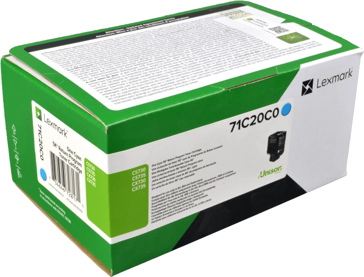 ORIGINAL Lexmark toner ciano 71C20C0 CS/CX730 ~5000 Seiten