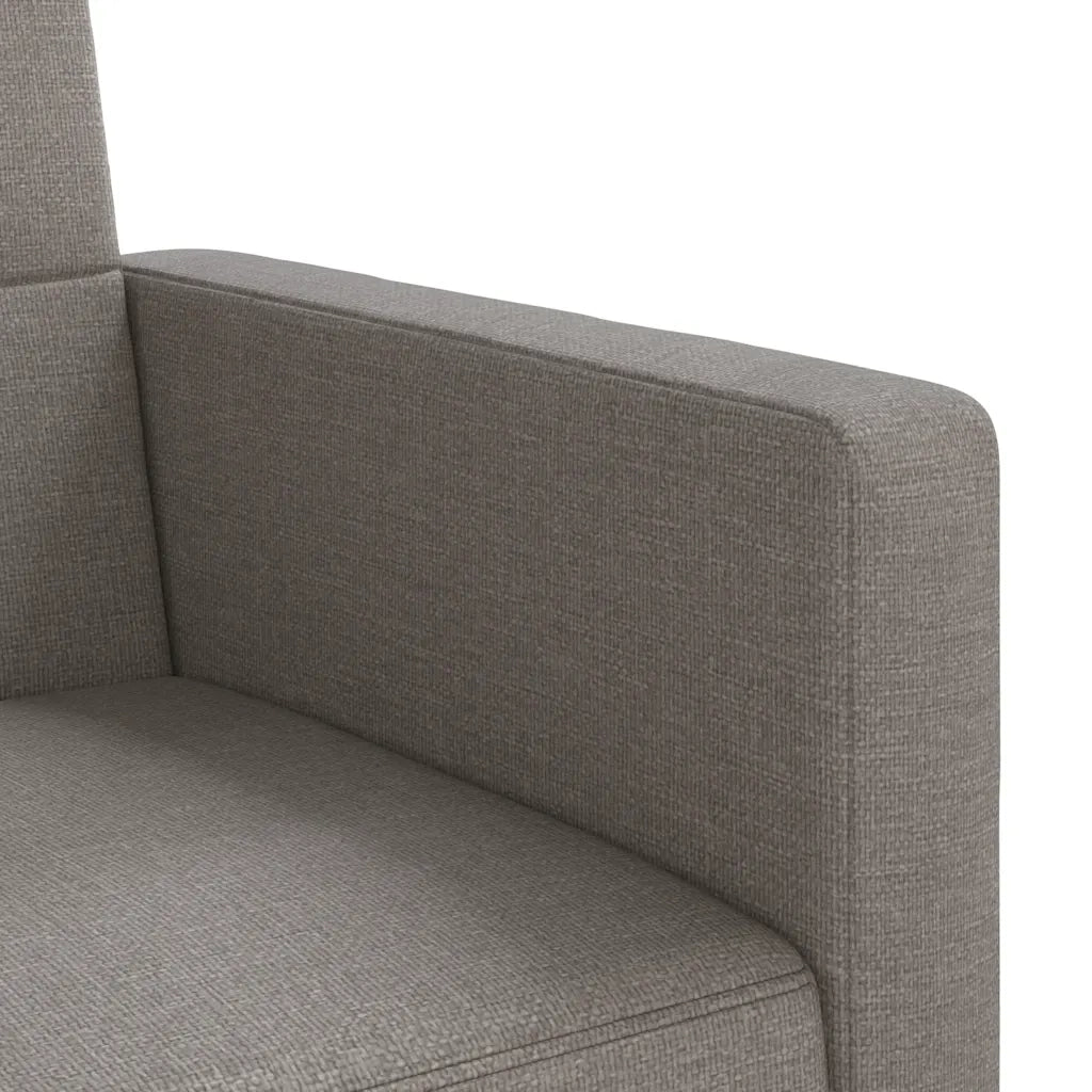 Divano Letto con Cuscini Tortora in Tessuto 351880