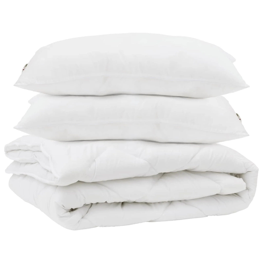 Piumone | Duvet con cuscino 3 pz Bianco Microfibra